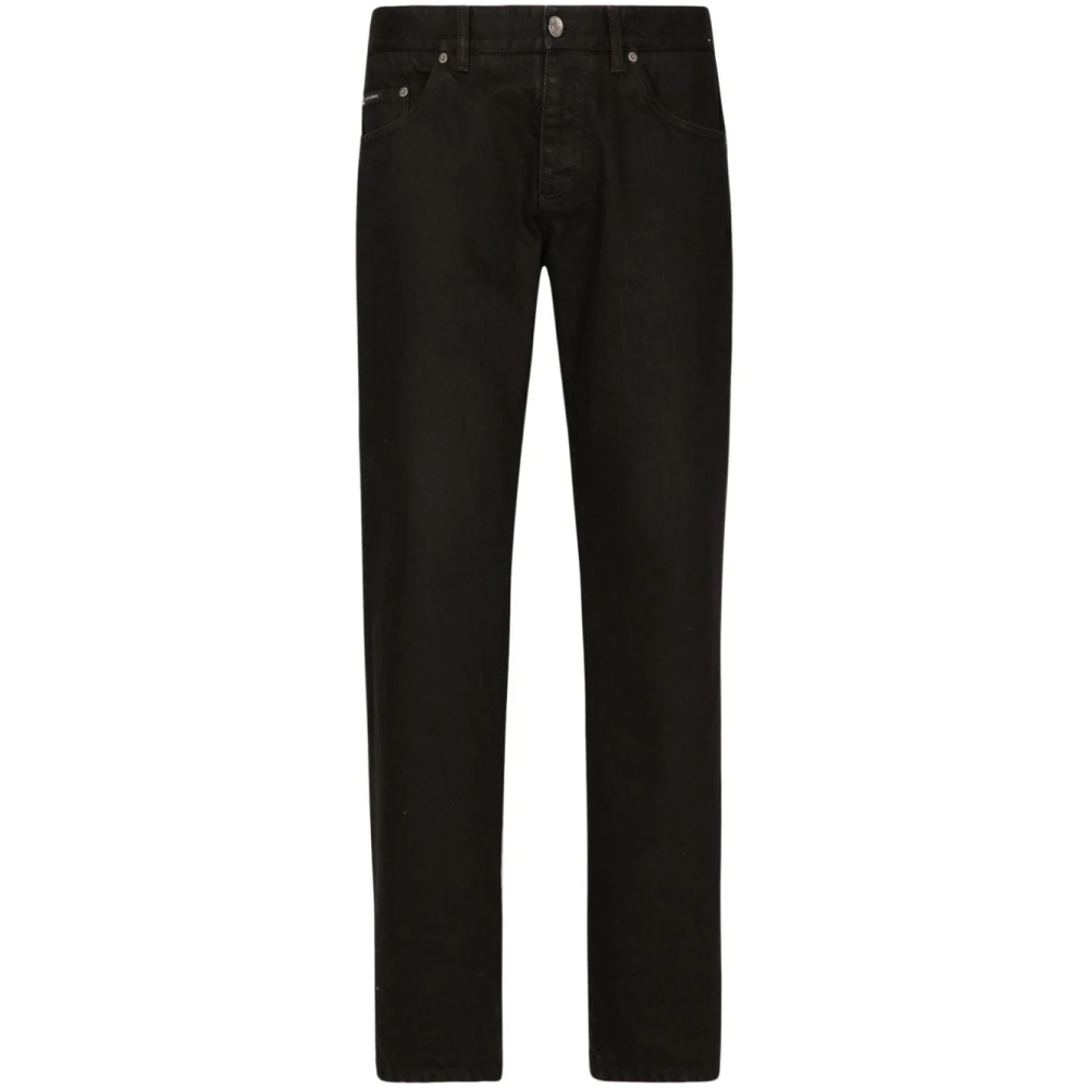 Dolce & Gabbana Zwarte Straight Leg Jeans Black Heren