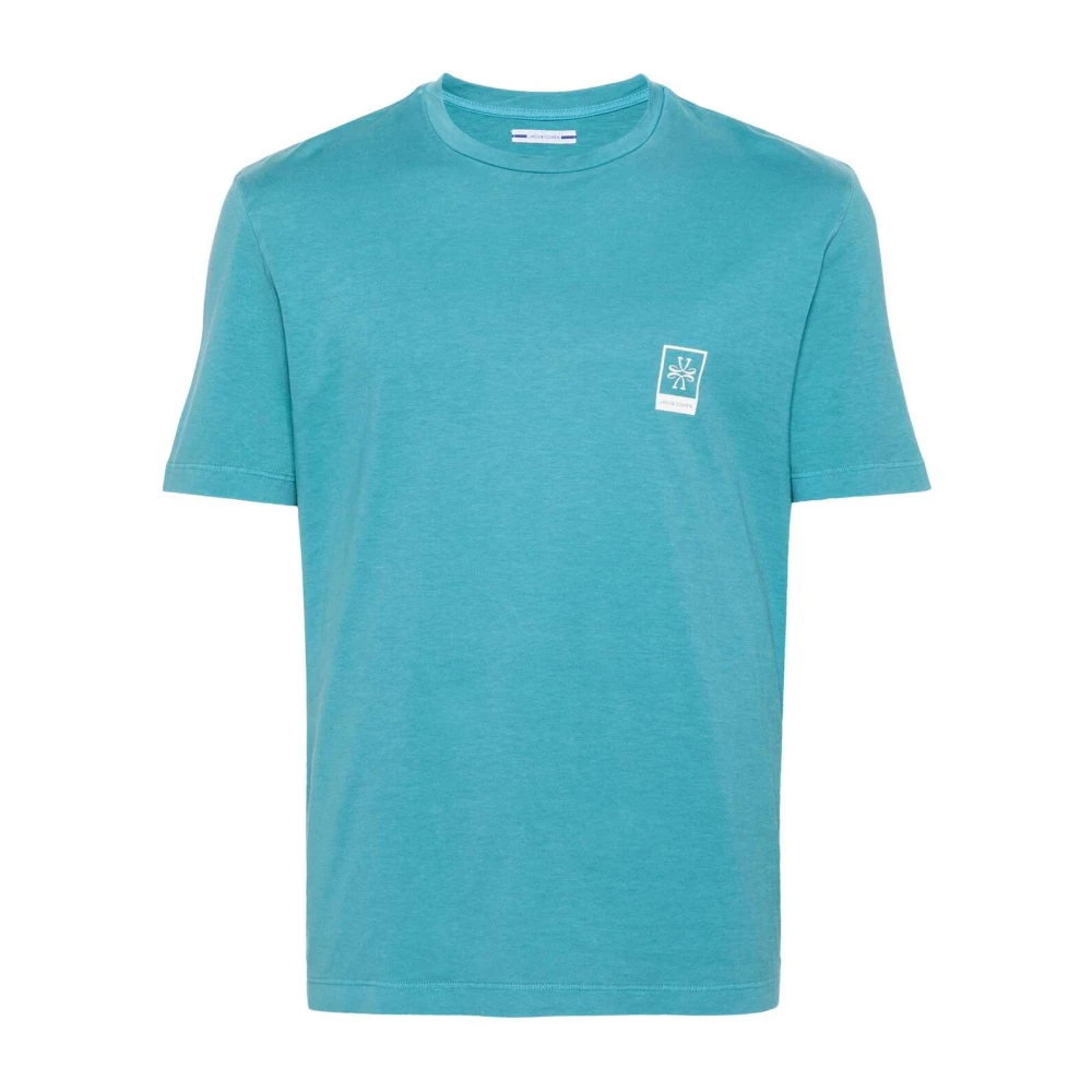 Jacob Cohën Logo Print T-shirt Blue Heren