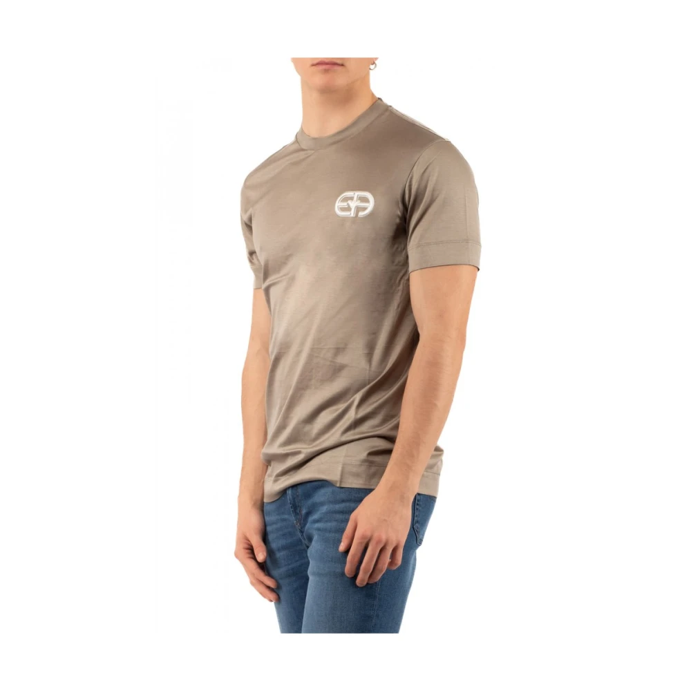 Emporio Armani Stijlvol T-shirt voor heren Beige Heren