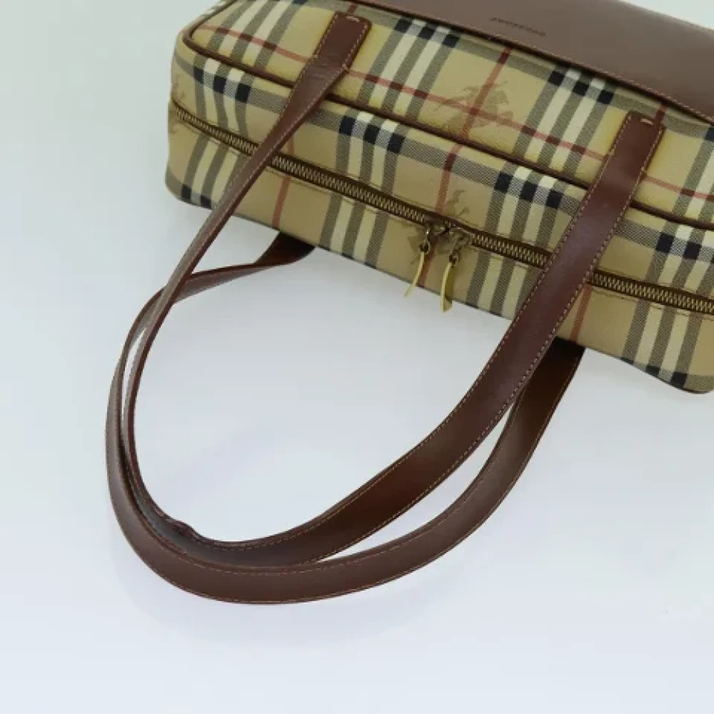 Burberry Vintage Pre-owned Canvas shoulder-bags Beige Dames