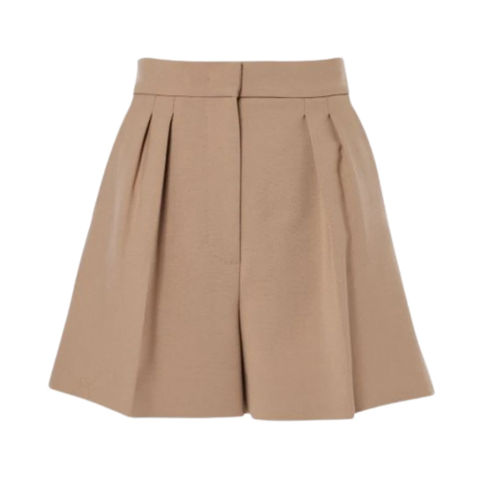 Max Mara Hoge taille wolmix shorts Brown Dames
