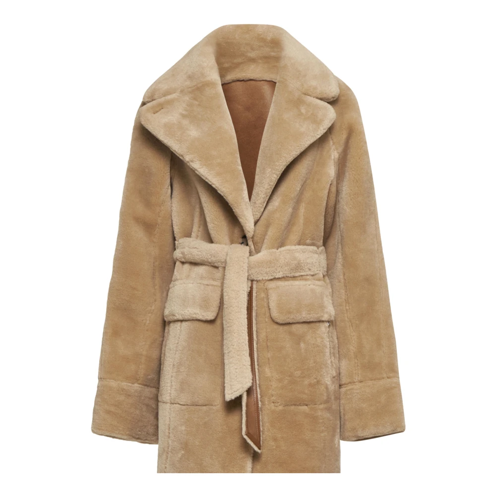 Urbancode Gestreepte jas Beige Dames