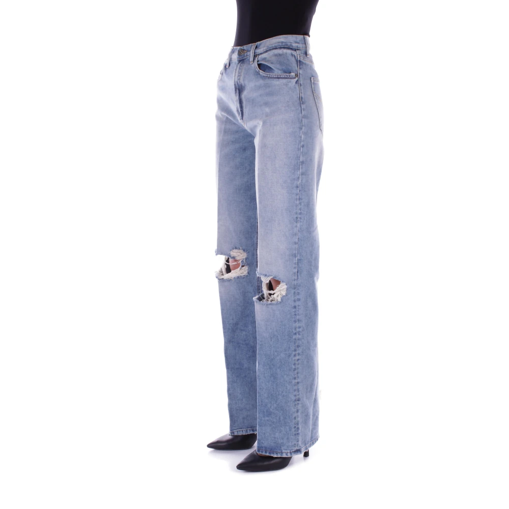 Dondup Denim Jeans met Logo Achterzak Blue Dames
