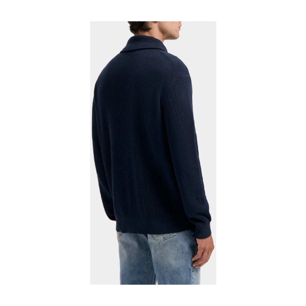 Pure Path Halfzip Gebreide Trui Blue Heren