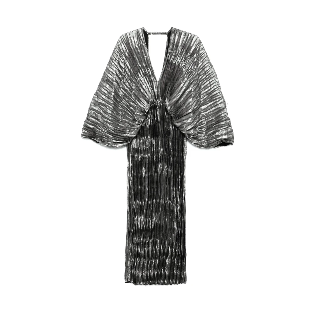 L'idée Gunmetal Grey V-Hals Jurk met Zijsplit Gray Dames