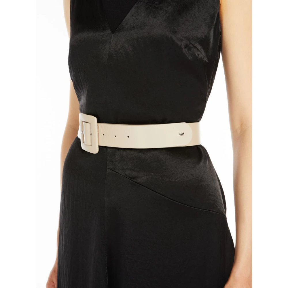 Max Mara Weekend Vlinder Leren Riem Beige Dames
