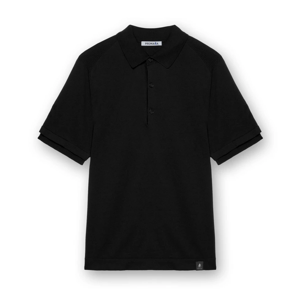 Premiata Black Polo Shirts, Male, M, Cotton Polo Shirt