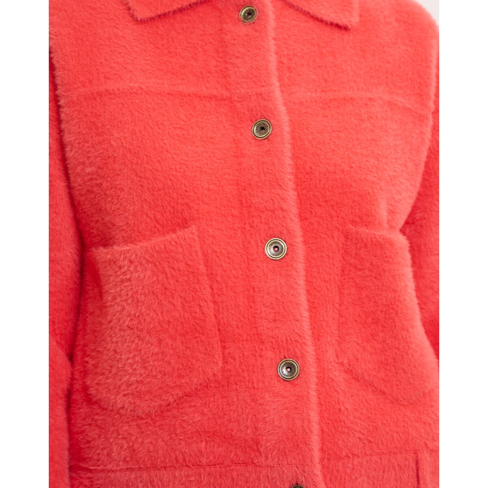 Rino&Pelle Bubbly Boxy Jacket Red Dames