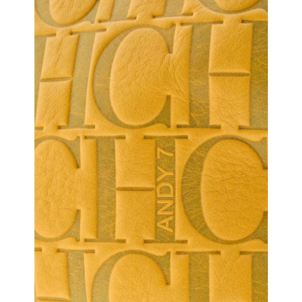 Carolina Herrera Andy 7 Tatuado Mimosa Leren Tas Yellow Dames