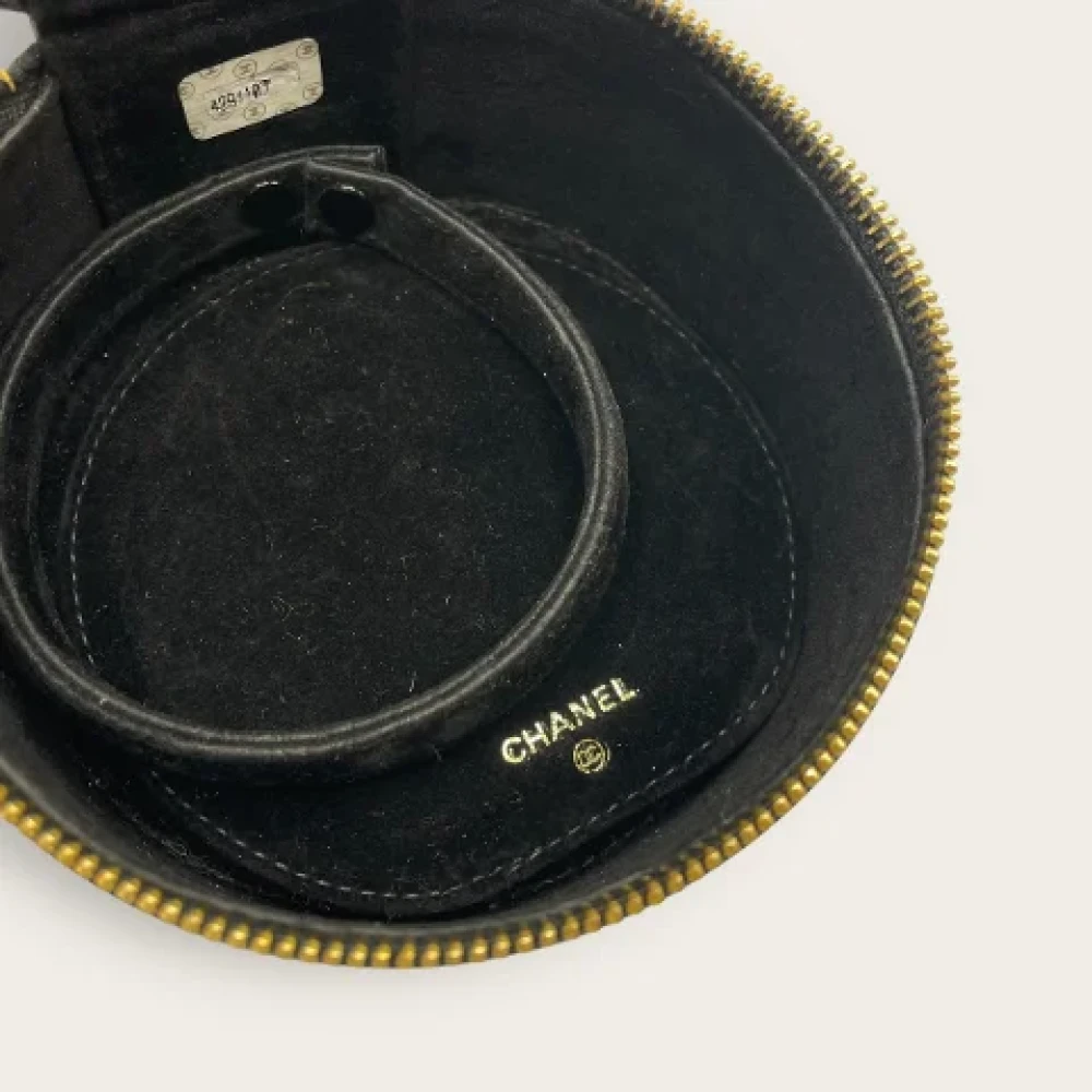 Chanel Vintage Pre-owned Leather home-office Black Dames