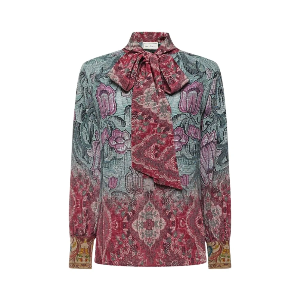 Pierre-Louis Mascia Women's Multicolor Blouses, S, Trapezio Longsleeve Shirt