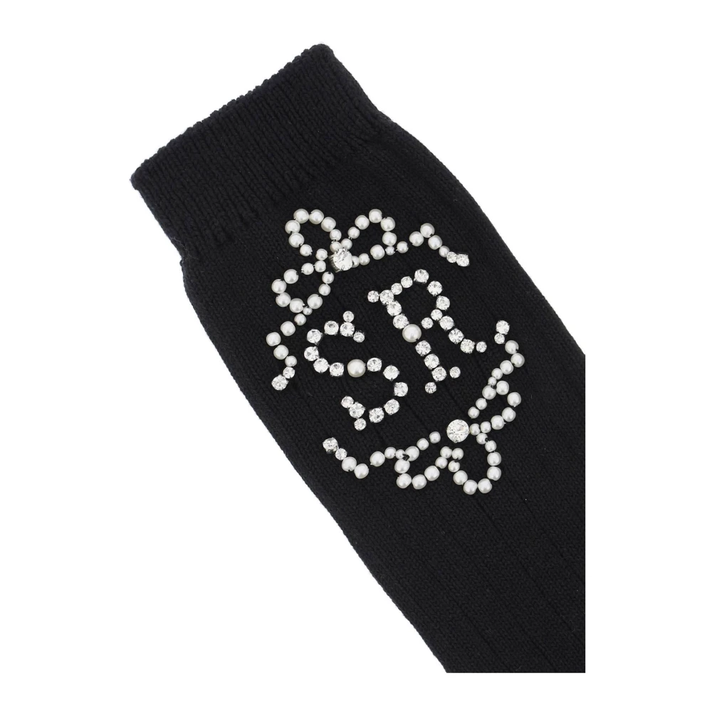 Simone Rocha Gebreide sokken met parels en kristallen Black Dames