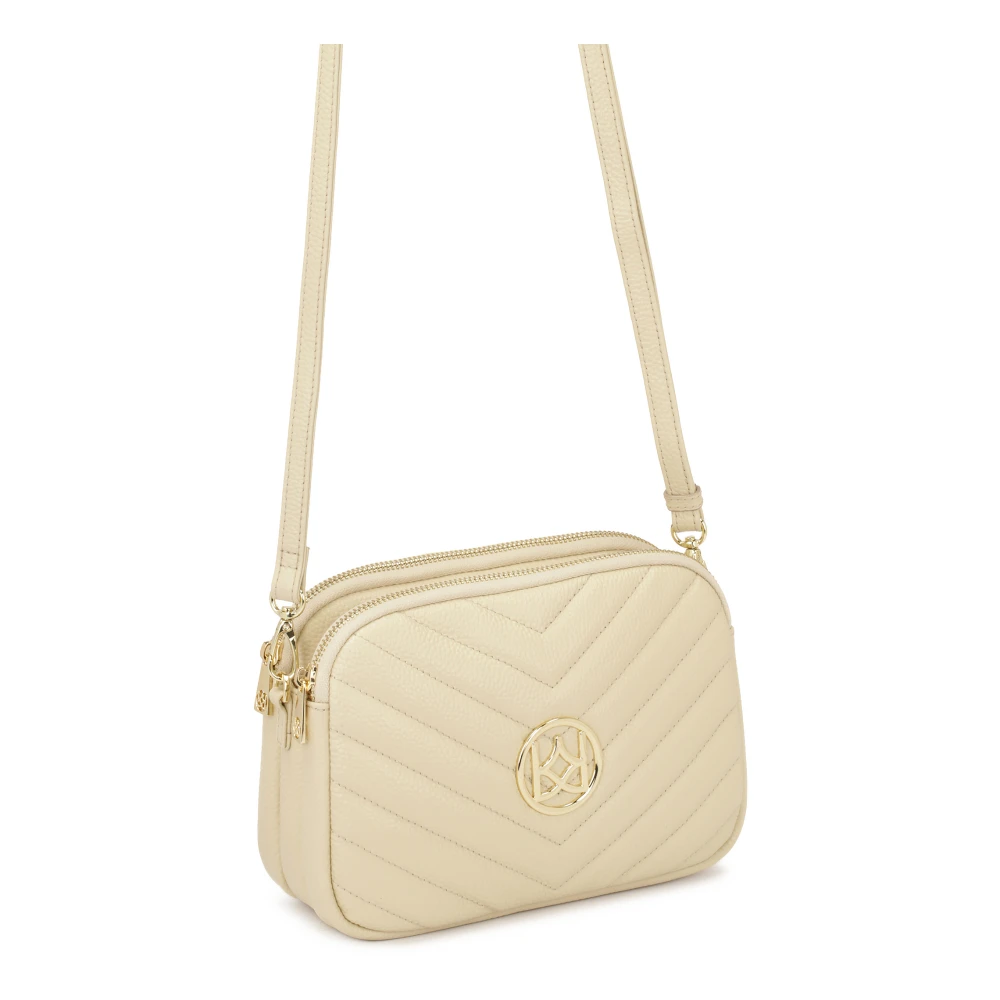 Kazar Room crossbody tas met groot monogram. Beige Dames