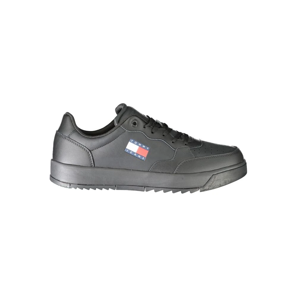 Tommy Hilfiger Men's Black Sneakers,, Polyethylene Sneaker Size 10 Uk