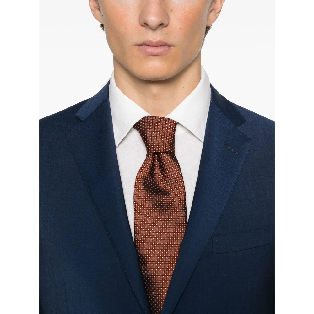 Corneliani Stretch wollen pak Drop 7 Blue Heren
