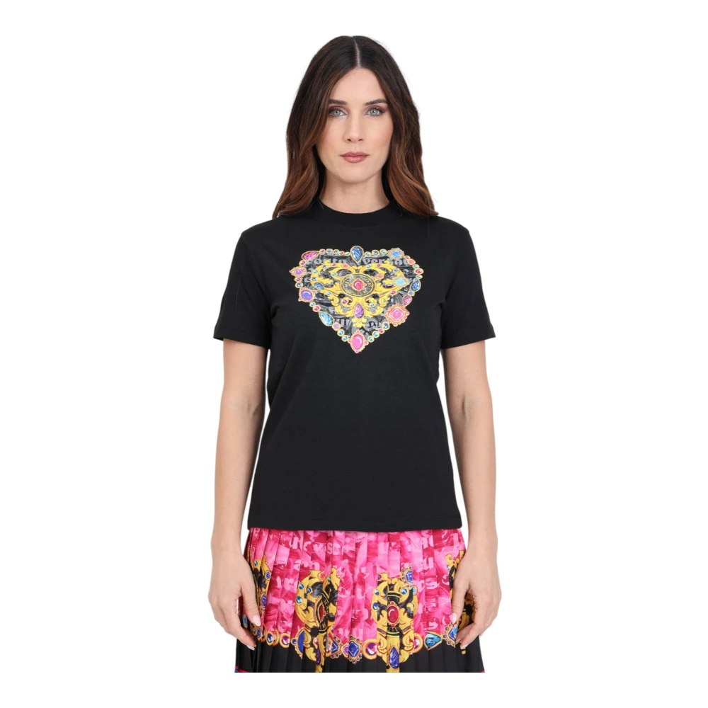 Versace Jeans Couture Korte Mouw T-shirt Black Dames