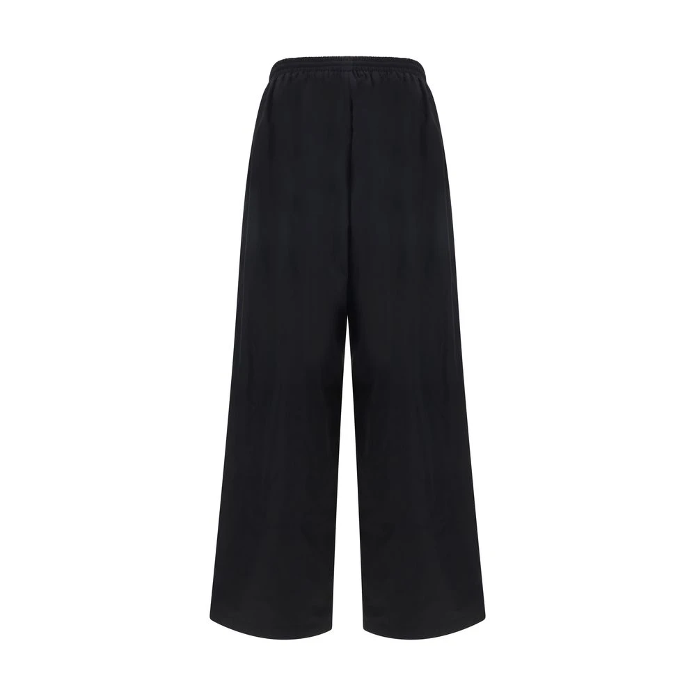 Balenciaga Wijde Pijp Elastische Taille Broek Black Heren