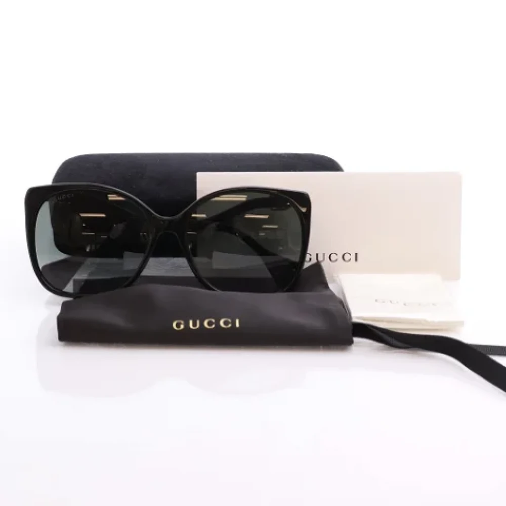 Gucci Vintage Pre-owned Plastic sunglasses Black Dames