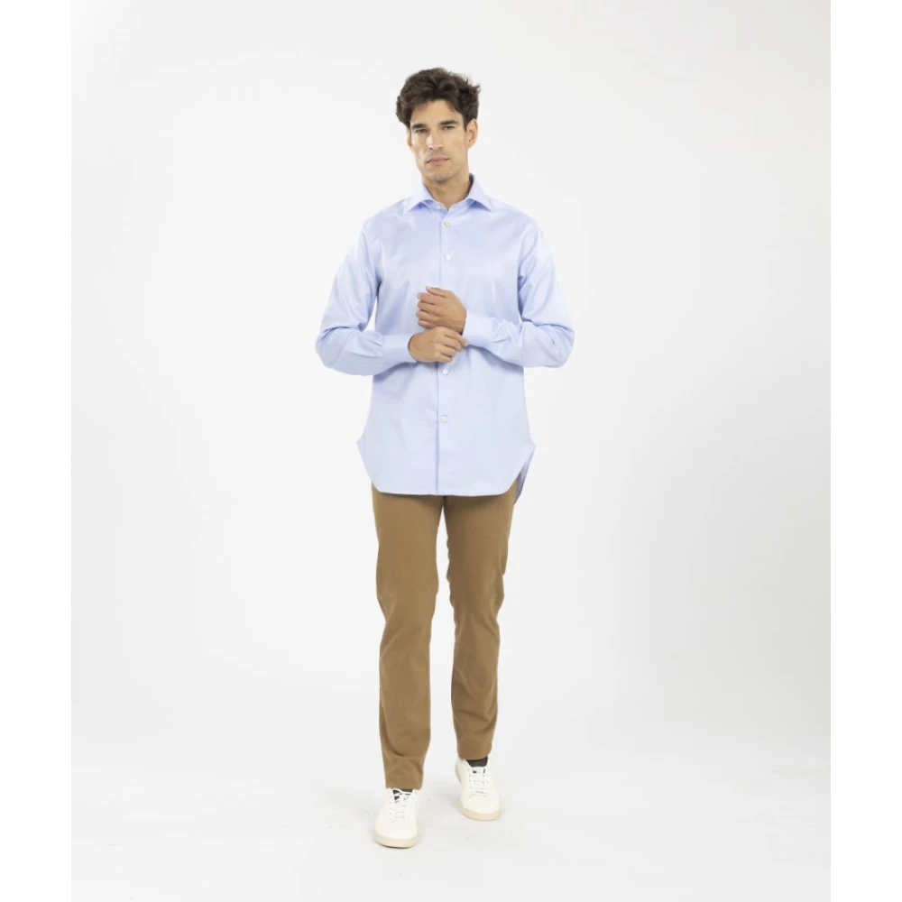 Kiton Katoenen Broek Beige Heren