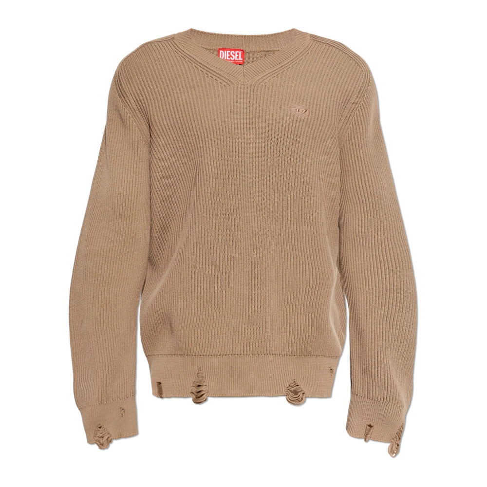 Diesel Mannelijk Beige Truien & Vesten Heren, L, Katoen, K-Nazaire Sweater