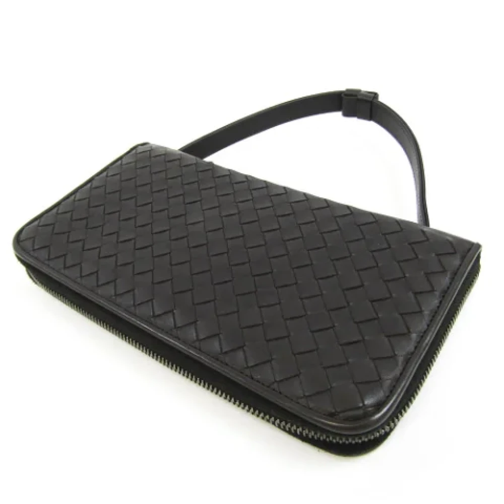 Bottega Veneta Vintage Pre-owned Leather wallets Black Heren