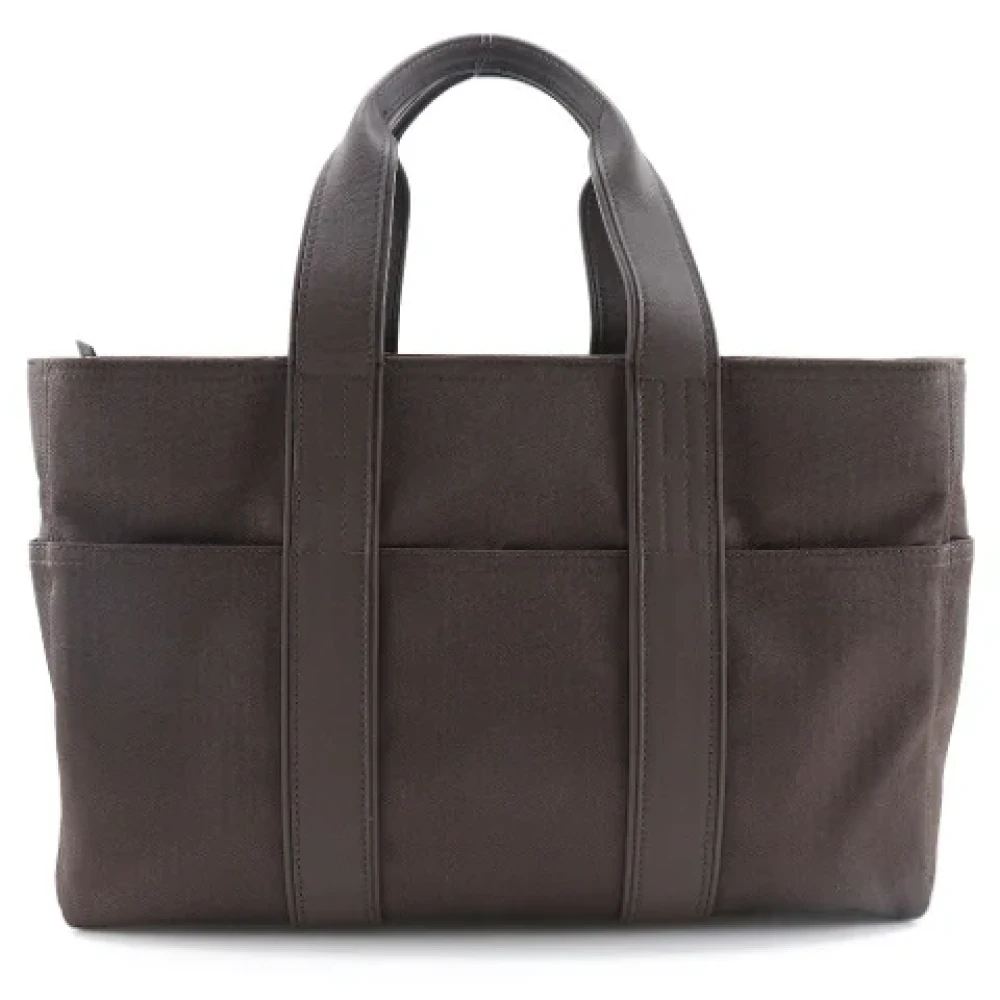 Hermès Vintage Pre-owned Canvas handbags Brown Dames