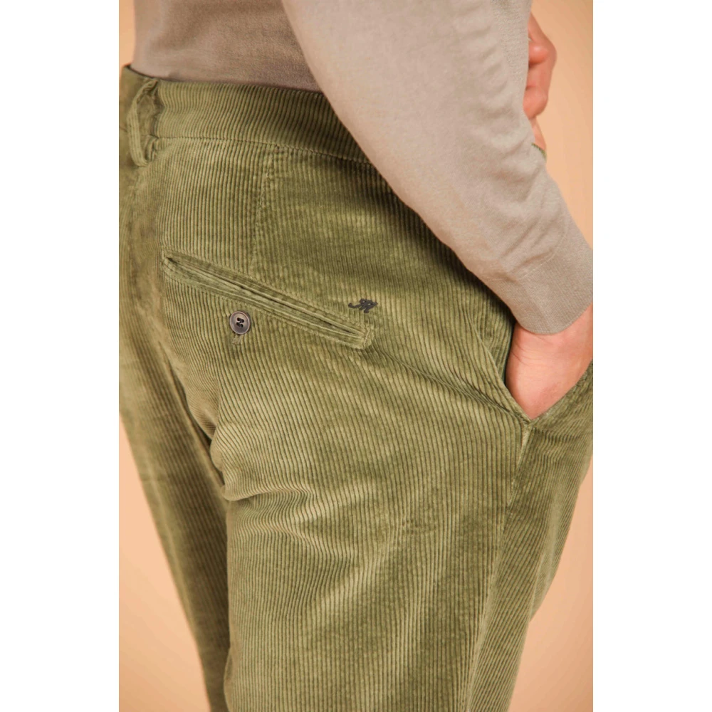 Mason's Fluwelen chino broek in Osaka-stijl Green Heren