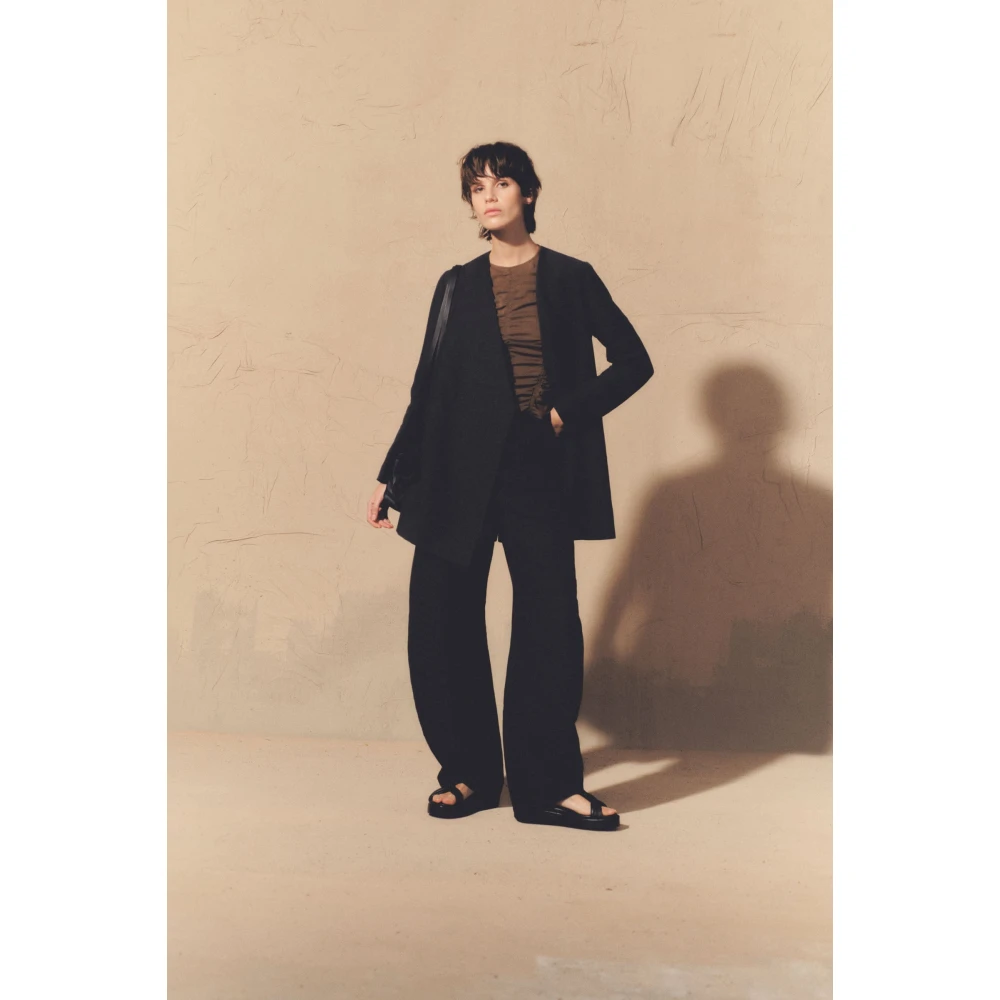 Cortana Chiara rookgrijze broek Black Dames