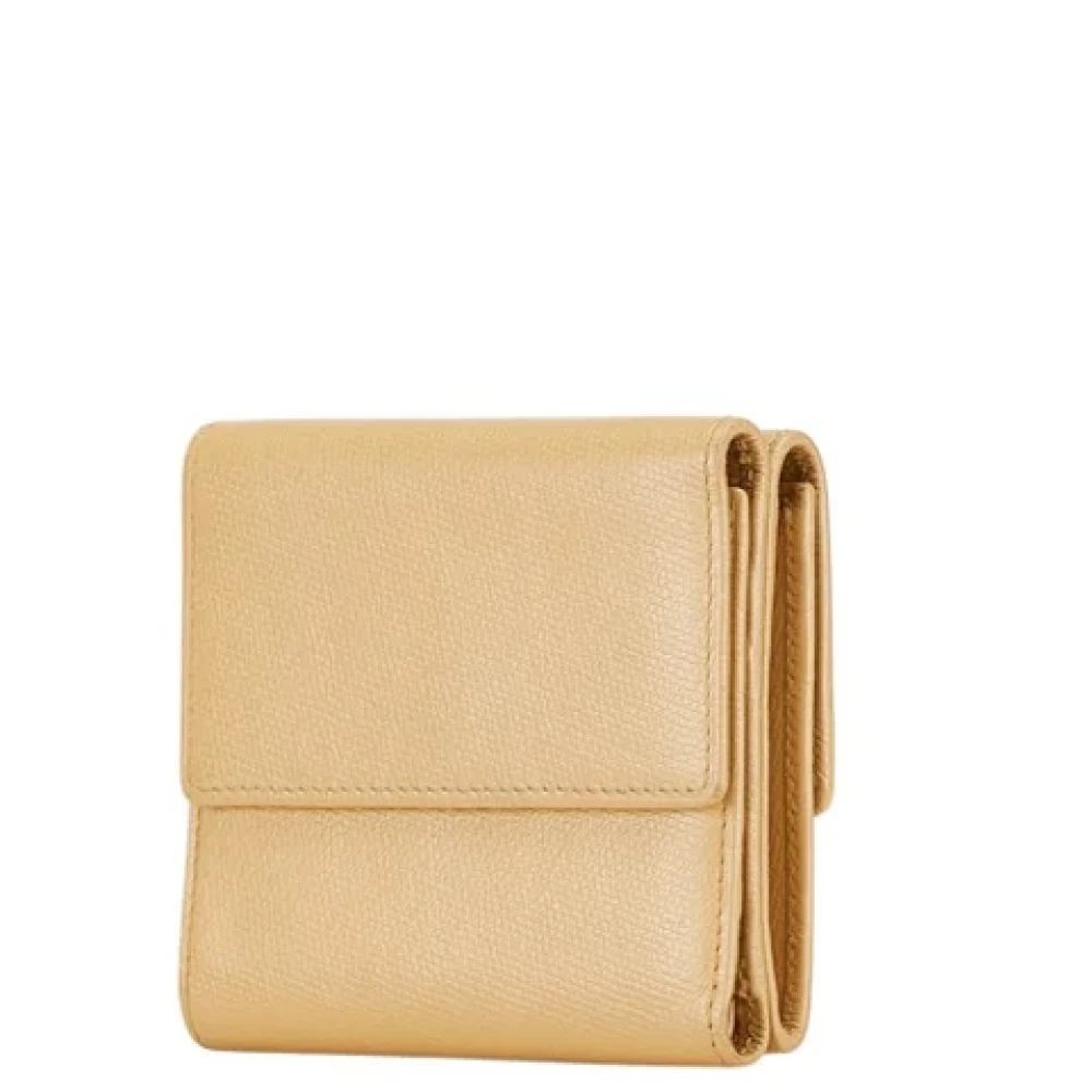 Chanel Vintage Pre-owned Leather wallets Beige Dames