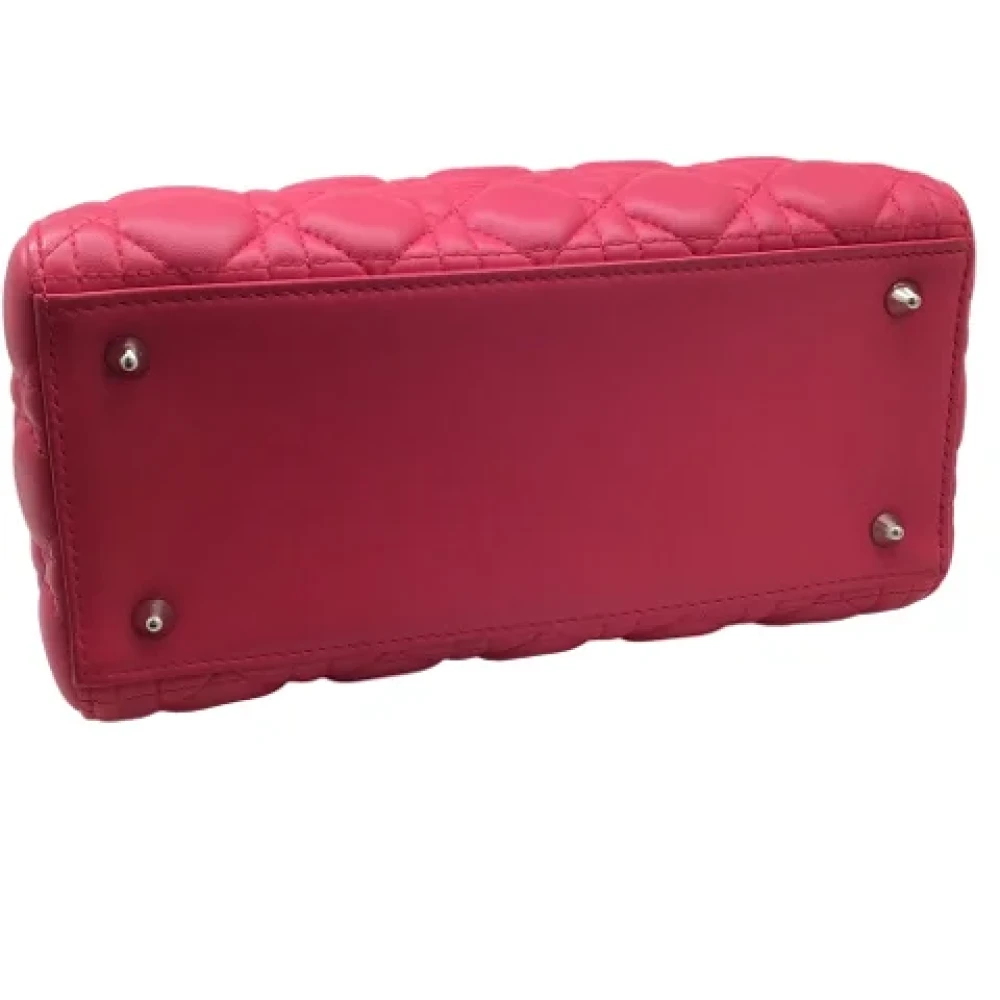 Dior Vintage Pre-owned Leather dior-bags Pink Dames