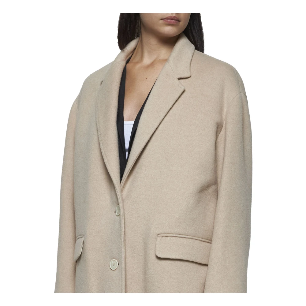 Isabel marant Efezia Beige Wollen Jas Beige Dames