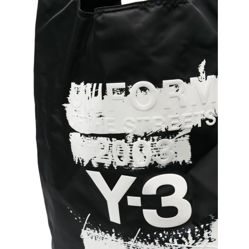 Y-3 Zwarte Schoudertas met Magnetische Sluiting Black Dames