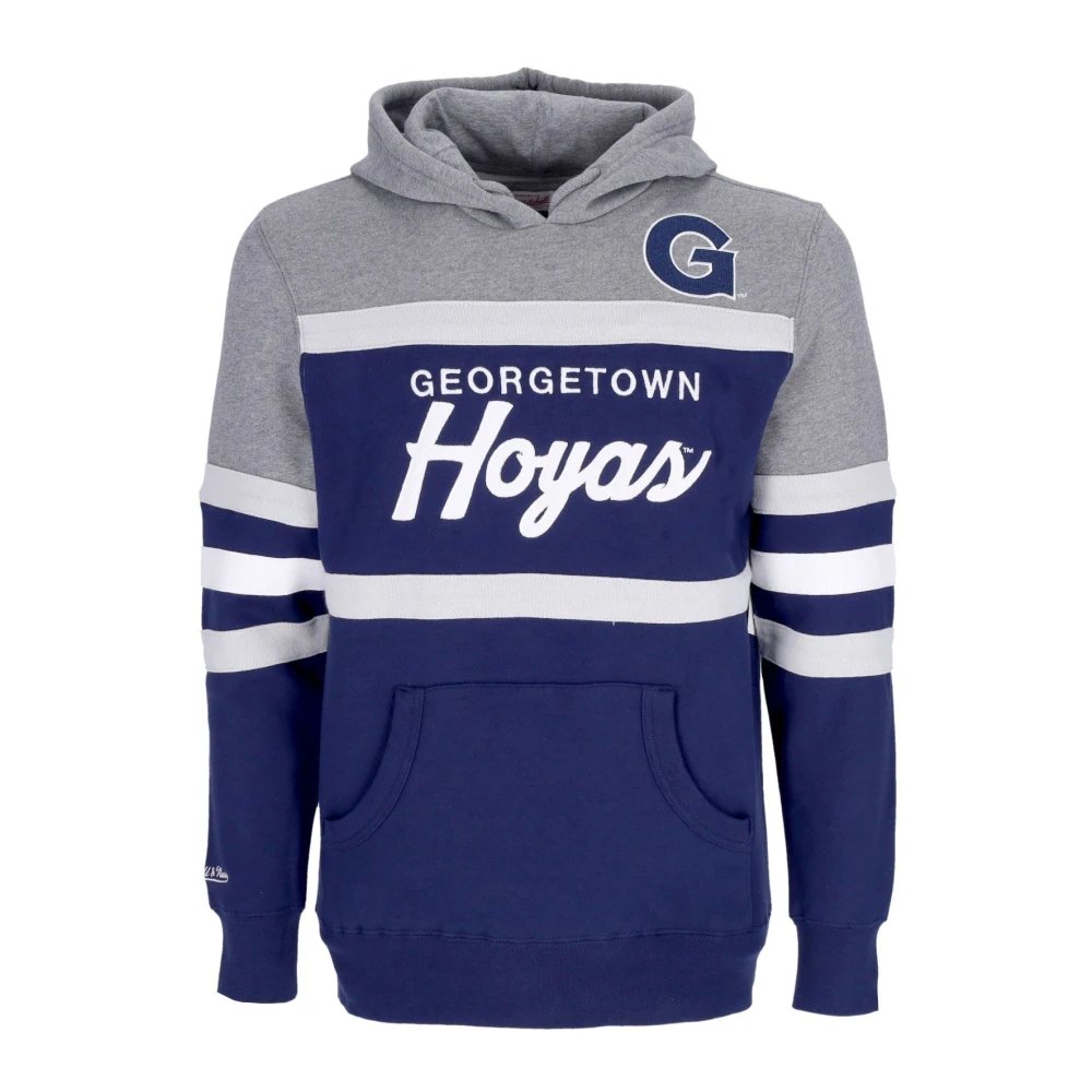 Mitchell & Ness Georgetown Hoyas Basketball Team Hoodie Blue Heren