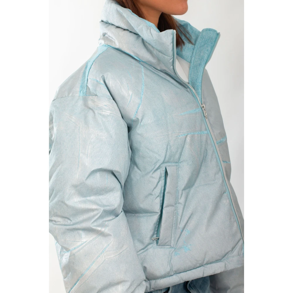 Diesel Metallic Pufferjas in 01 Gray Dames