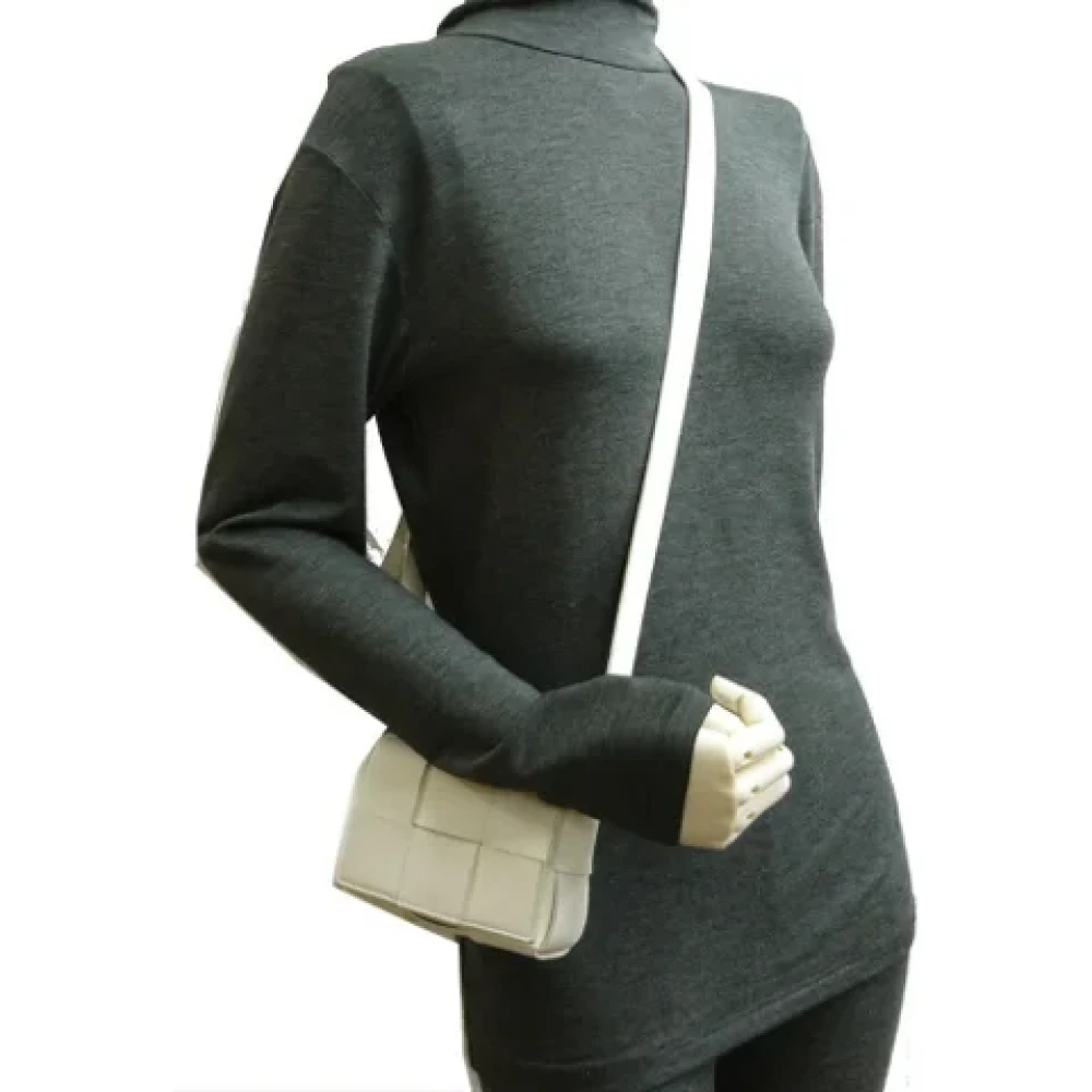 Bottega Veneta Vintage Pre-owned Leather shoppers White Dames