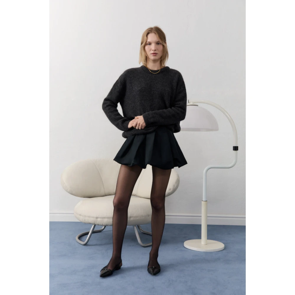The New Society Zwarte Ballon Mini Rok Black Dames