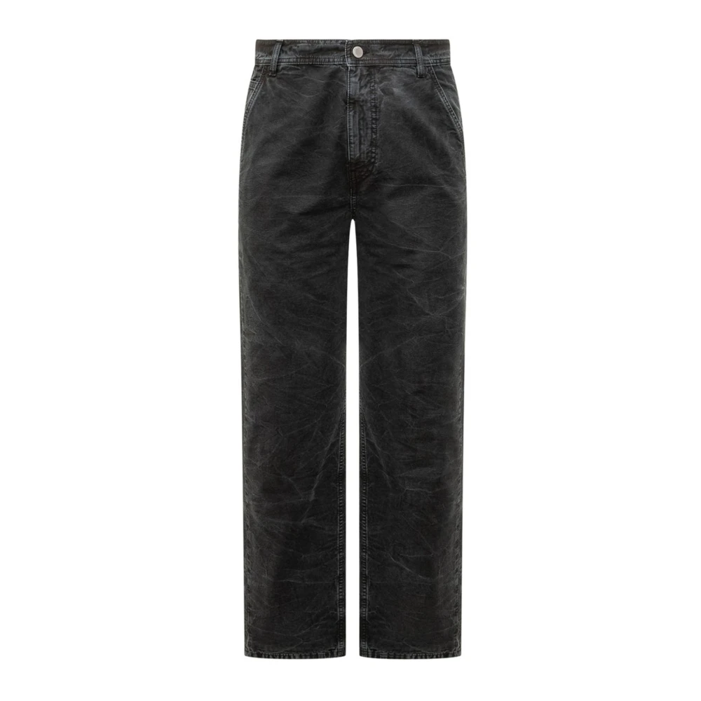 44 Label Group Men's Black Straight Trousers, S, Marble Tas Pant