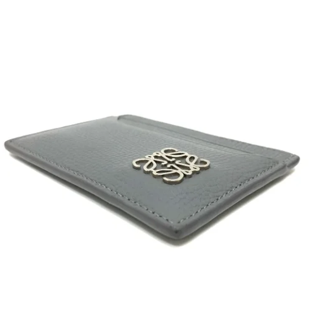 Loewe Pre-owned Leather wallets Gray Dames