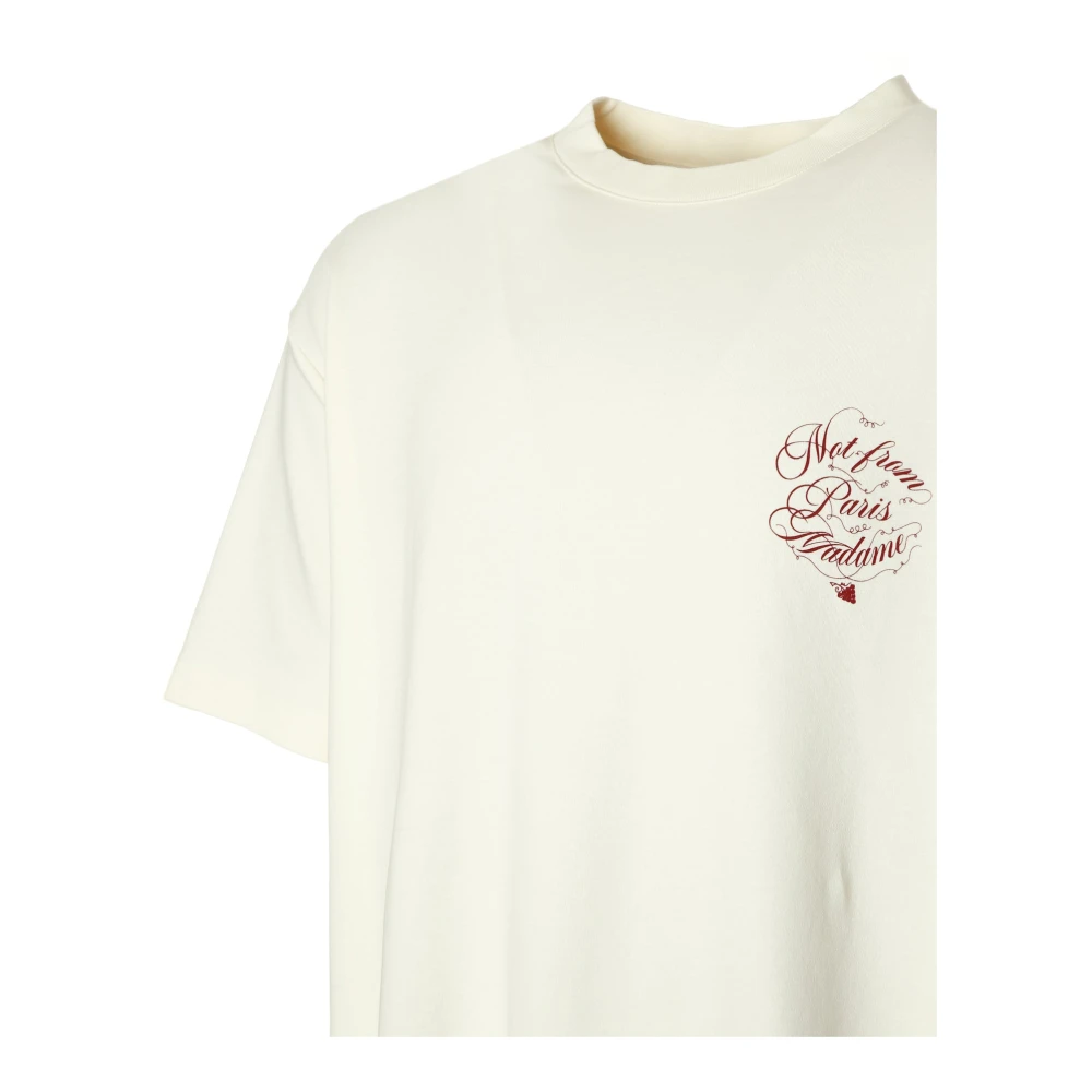 Drole de Monsieur Paris Slogan T-Shirt Vignes White Heren