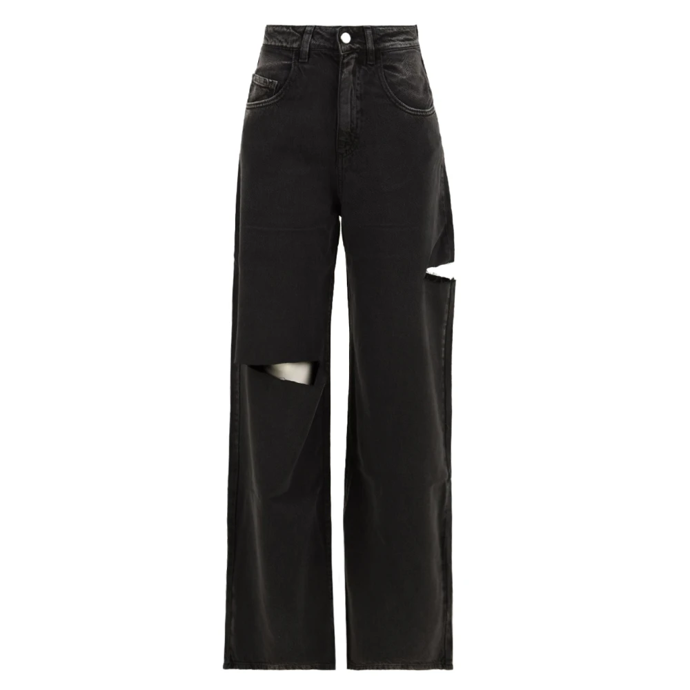 Icon Denim Women's Black Wide Jeans, W25, Poppy Wide-Leg Jeans
