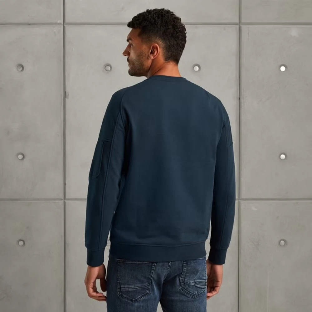 Cast Iron Terry Sweatshirt Regular Fit Blue Heren