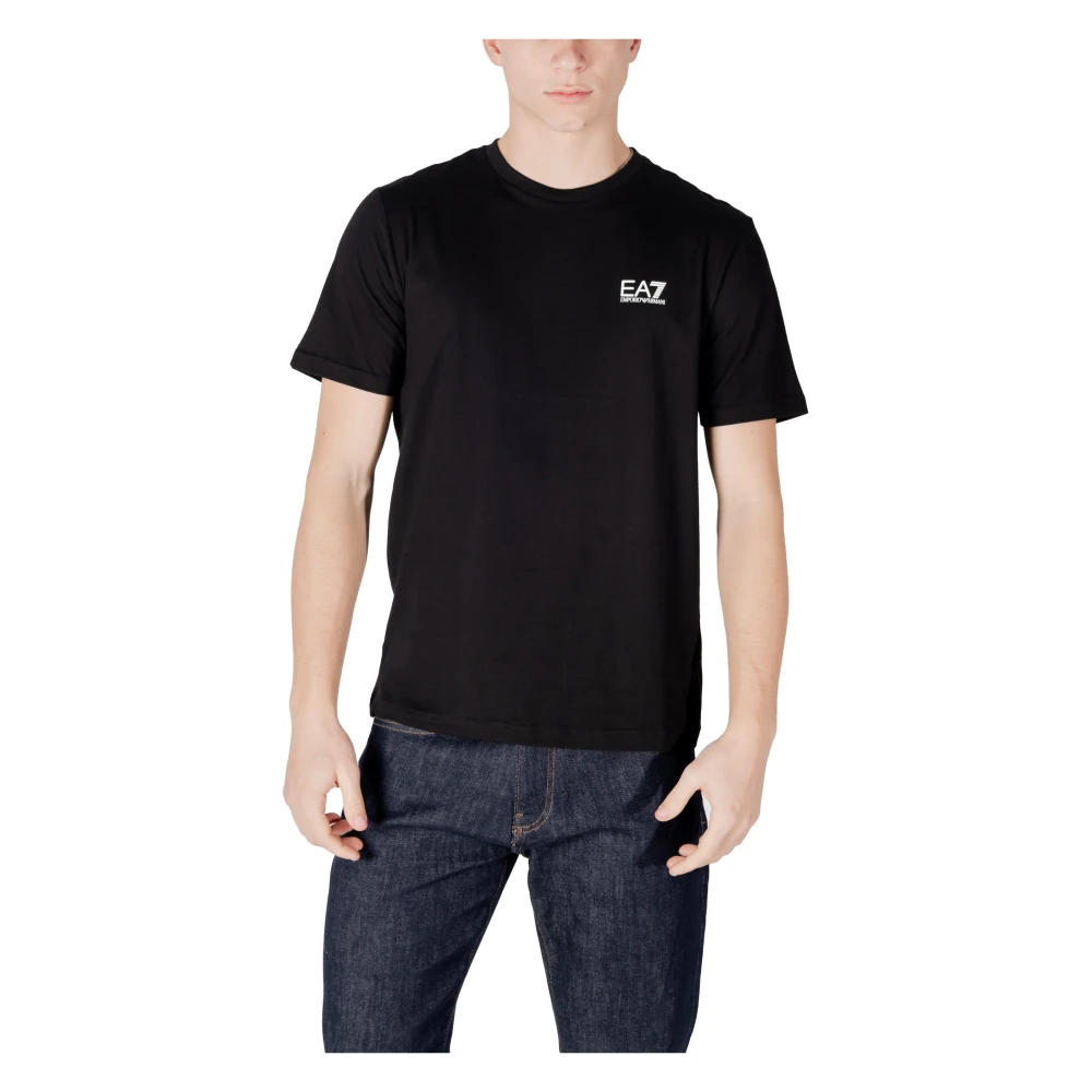 Emporio Armani Ea7 Homme Noir Tops, Taille: 2XL Logo T-Shirt