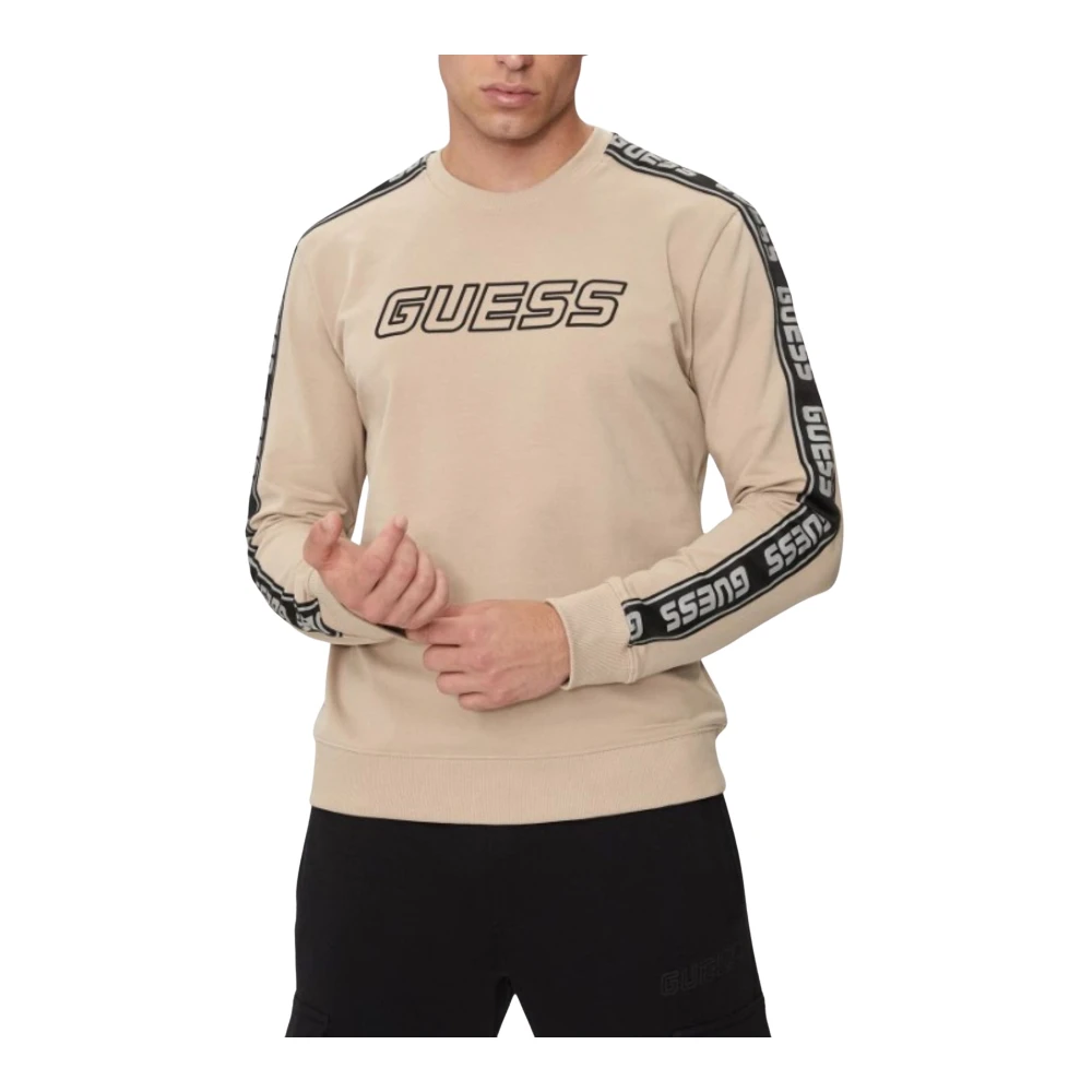 Guess Heren Logo Sweater Beige Heren