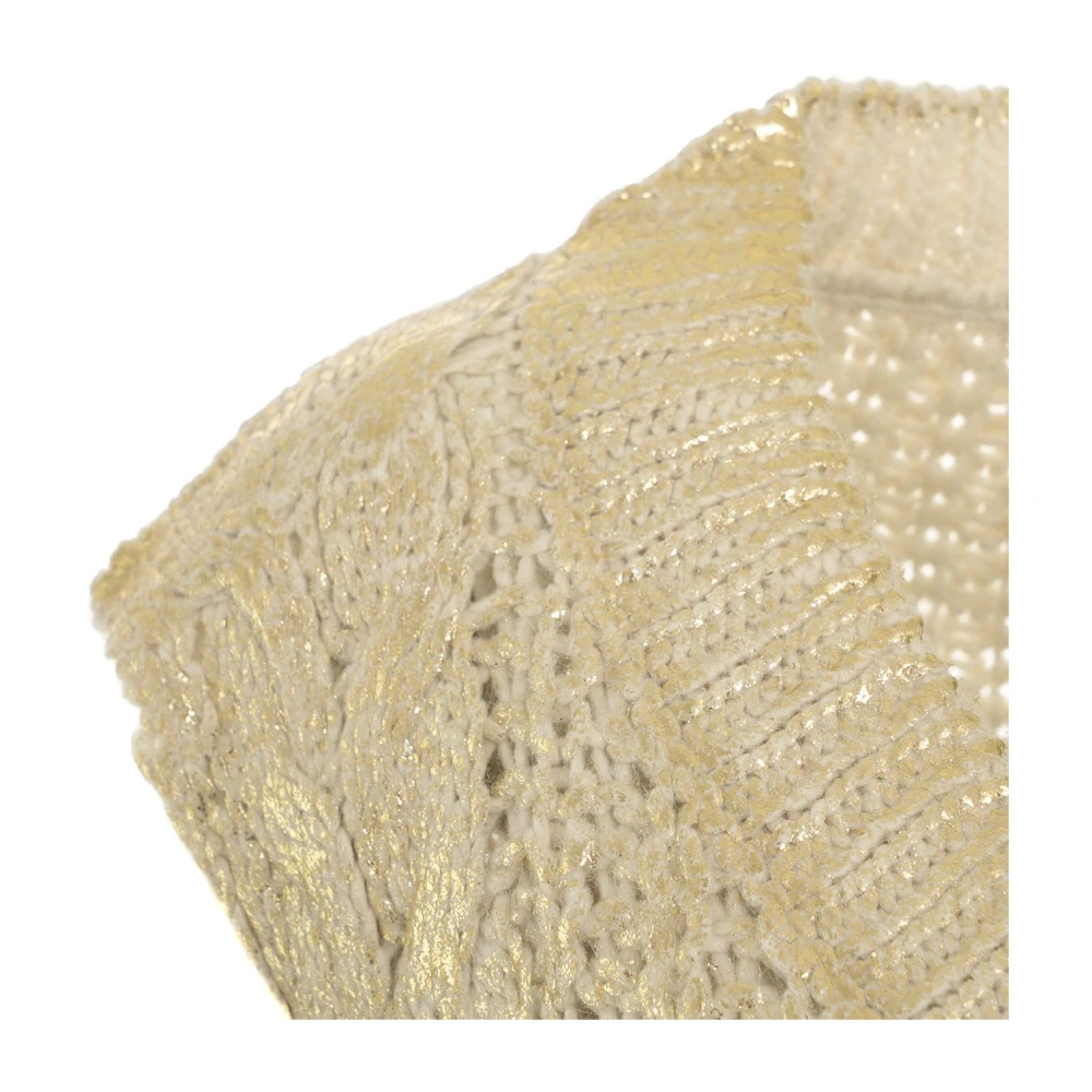 Akep Gouden Gebreide Aw24 Handwas Yellow Dames