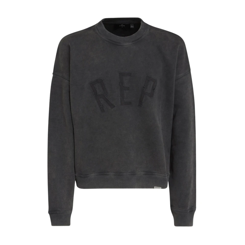 Represent Katoenen Logo Sweatshirt Black Heren