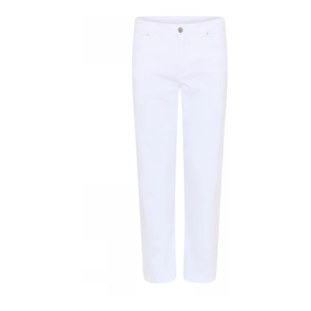 C.ro Women's White Slim Fit Jeans, 4XL, Magic Fit Straight Leg Trousers