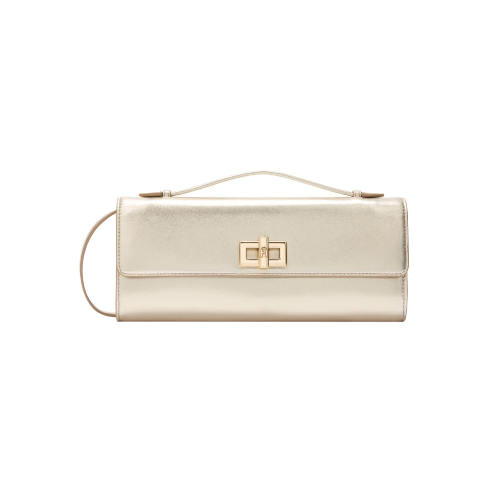 Furla Women's Beige Handbags, One Size, Clara Clutch Bag