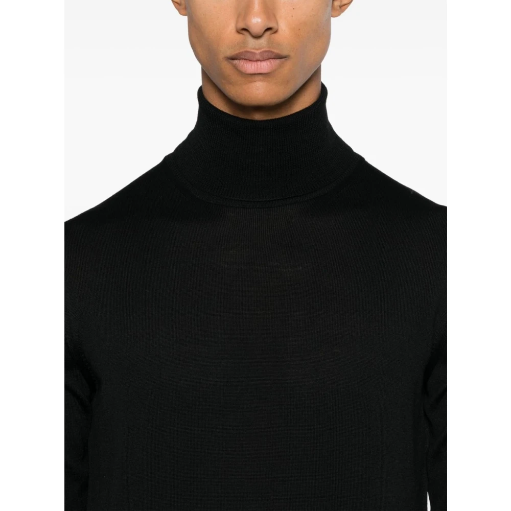 Roberto Collina Luxe Turtleneck Sweater Nero Black Heren