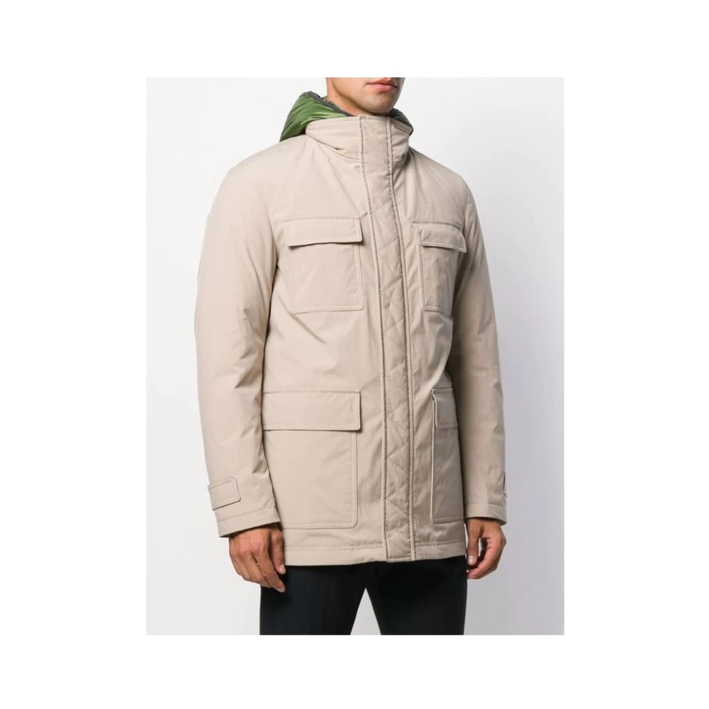 Herno Field Jacket met Afneembare Binnenvoering Beige Heren