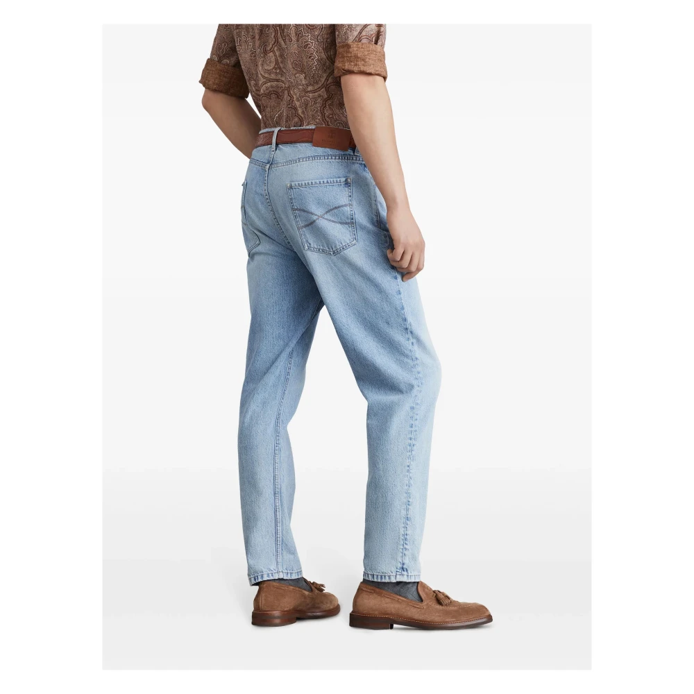 BRUNELLO CUCINELLI Katoenen Jeans met Zakken Blue Heren